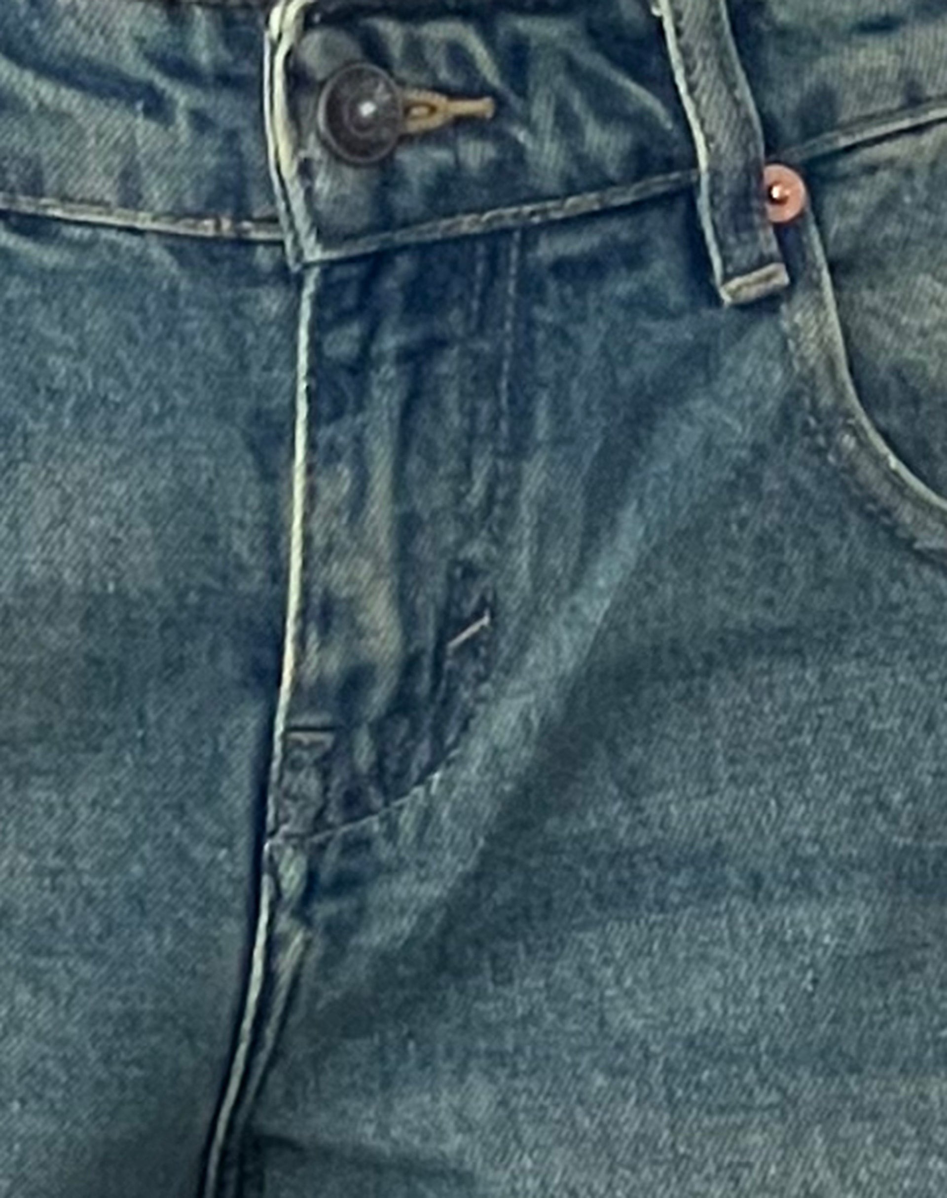 Low Rise Parallel Jeans in Vintage Blue Green - Image 6