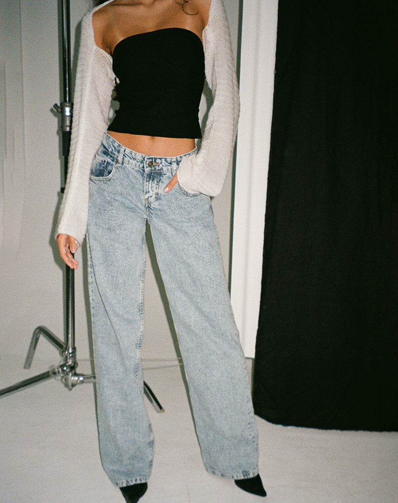 Low Rise Parallel Jeans in 80s Light Blue Wash - Image 7
