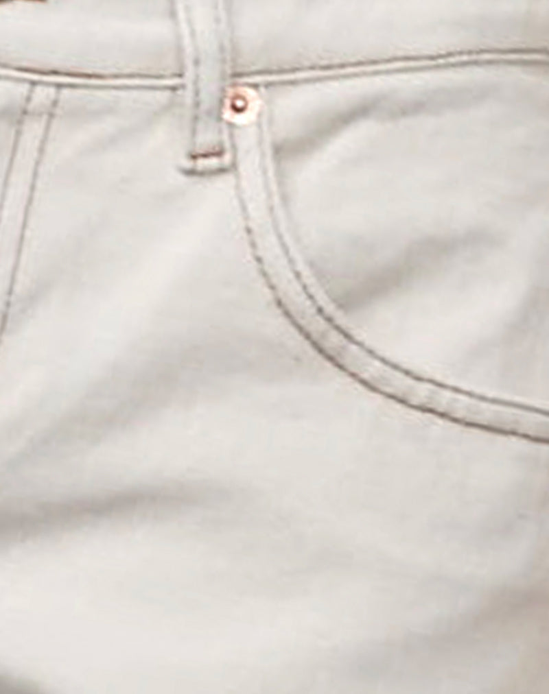 Low Rise Parallel Jeans in Off White - Image 8