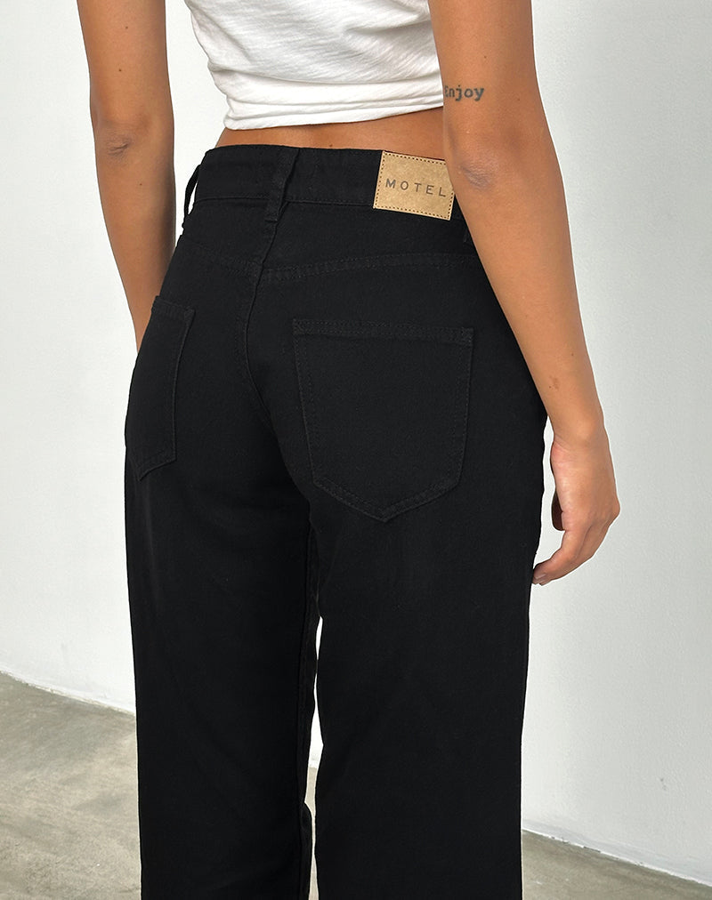 Low Rise Parallel Jeans in Rinse Black - Image 5