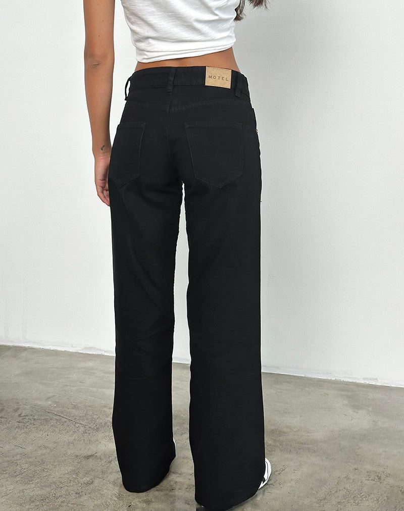 Low Rise Parallel Jeans in Rinse Black - Image 3