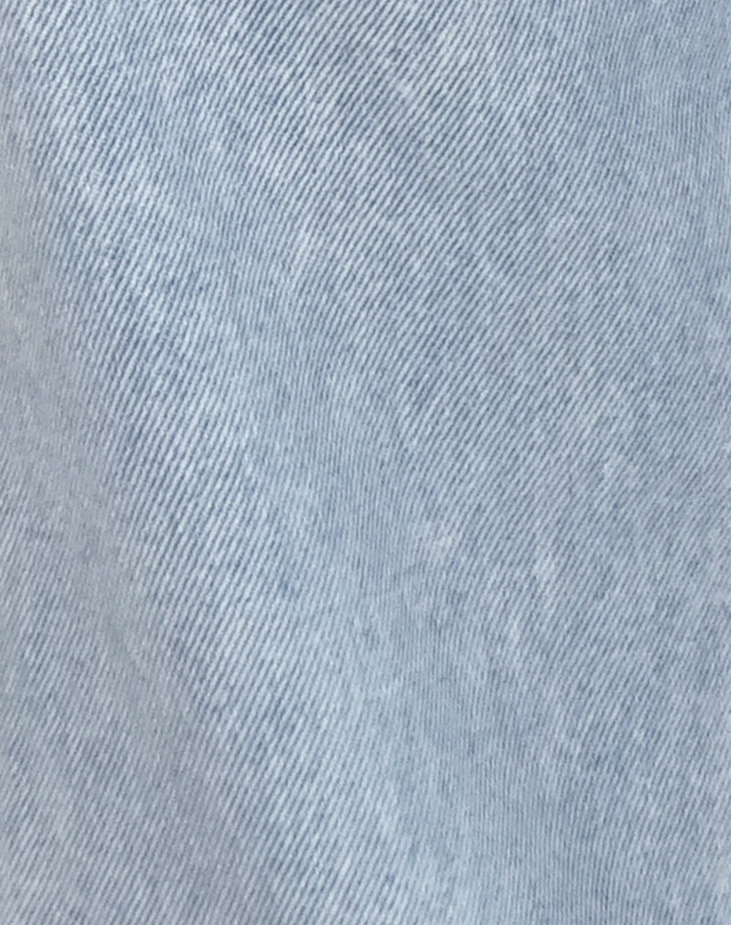 Low Rise Roomy Jeans in 80's Light Wash Blue - Image 6