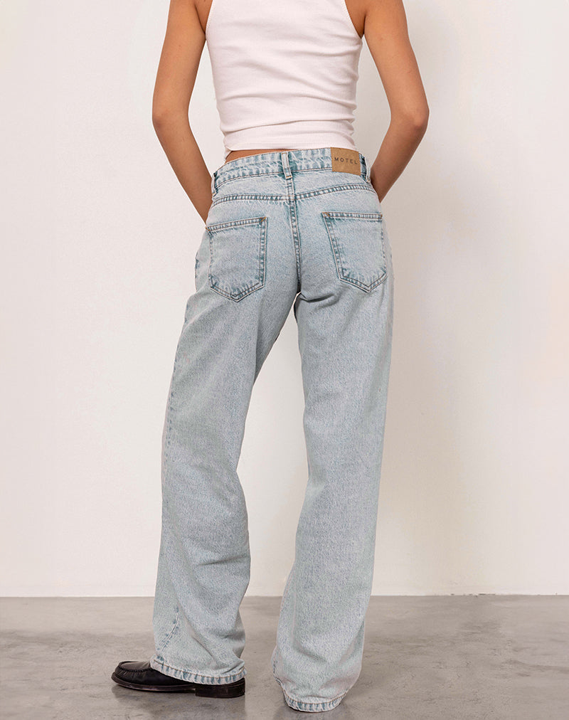 Low Rise Parallel Jeans in 80s Light Blue Wash - Image 6