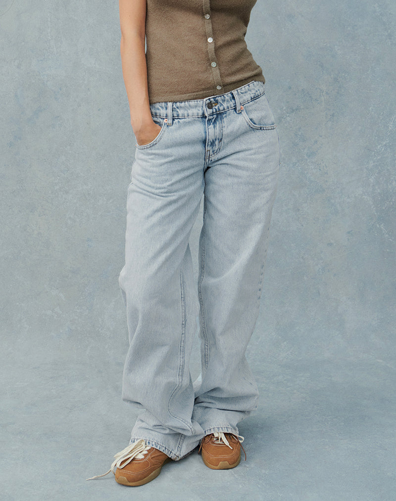 Low Rise Parallel Jeans in 80s Light Blue Wash - Image 4