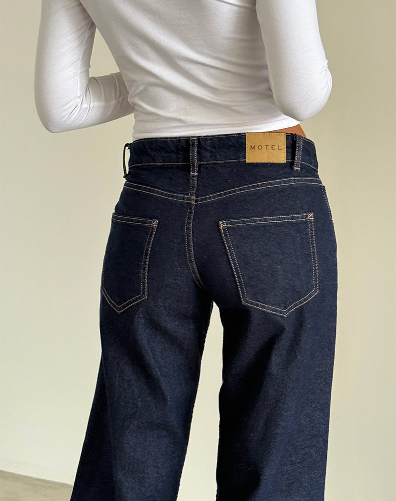 Low Rise Parallel Jeans in Indigo - Image 5