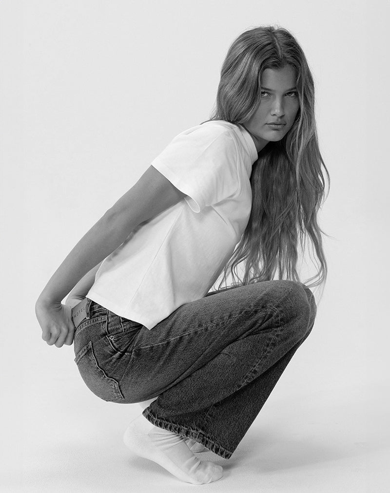 Low Rise Parallel Jeans in Steel Blue - Image 6